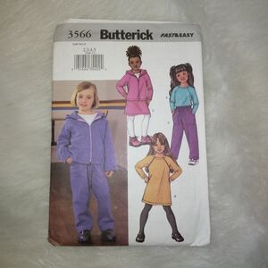 Butterick 3566 Fast & Easy Sewing Pattern for Kids